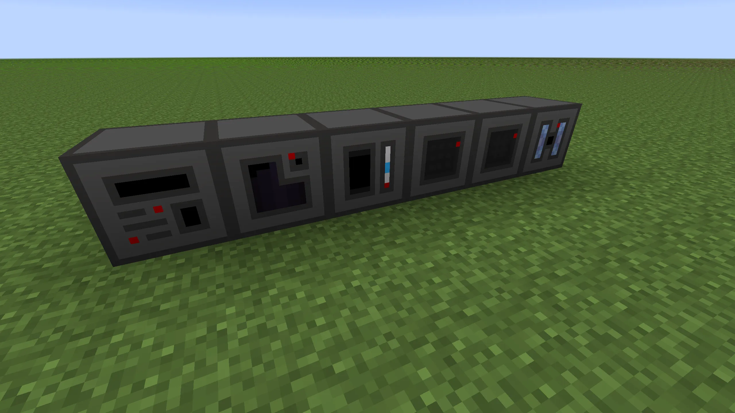 Laziest AE2 machine blocks placed in a Minecraft world